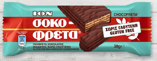 ION Σοκοφρέτα Γάλακτος Χωρίς Γλουτένη (38gr)