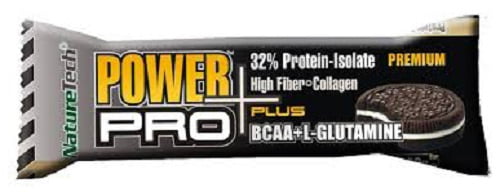 NatureTech Power Pro Plus BCAA & L-Glutamine Μπάρα με 32% Πρωτεΐνη & Γεύση Cookies & Cream (80gr)