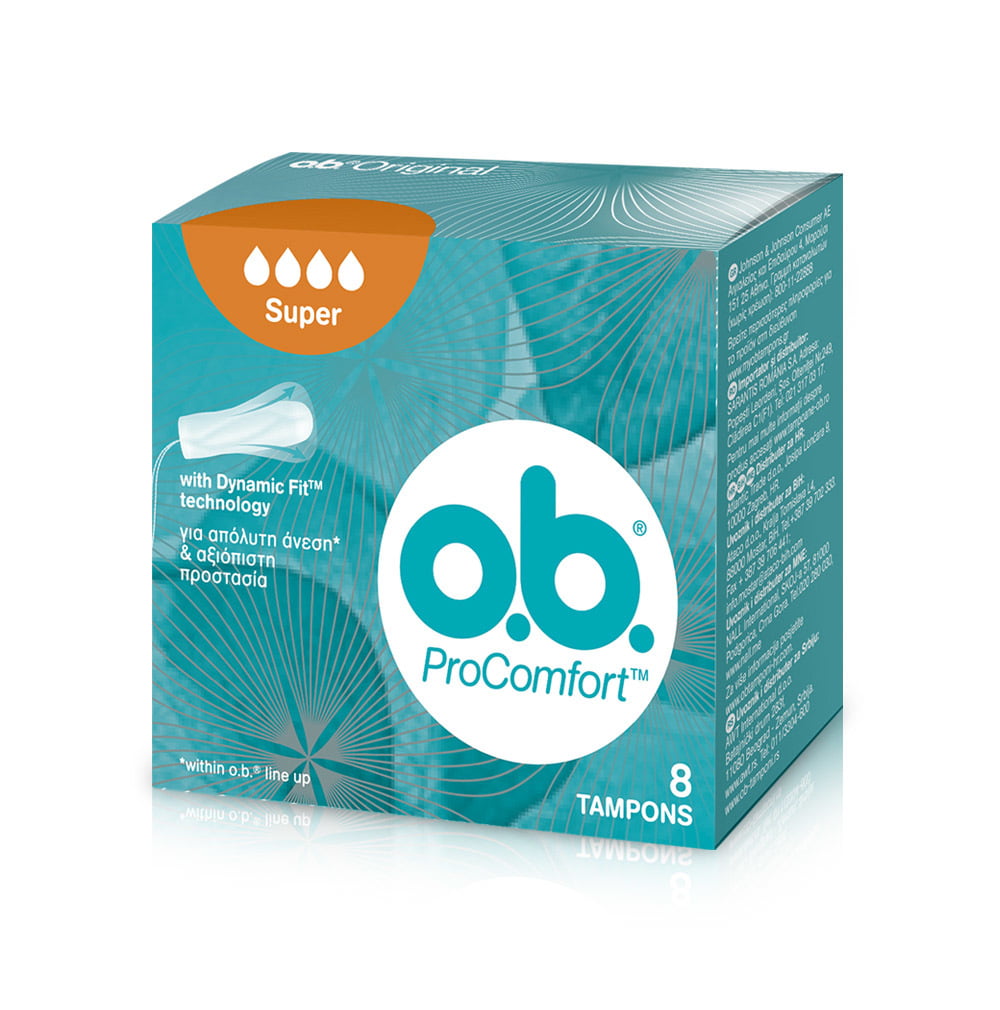 by O.B ProComfort Curved Grooves Super Tampons, 8mAh