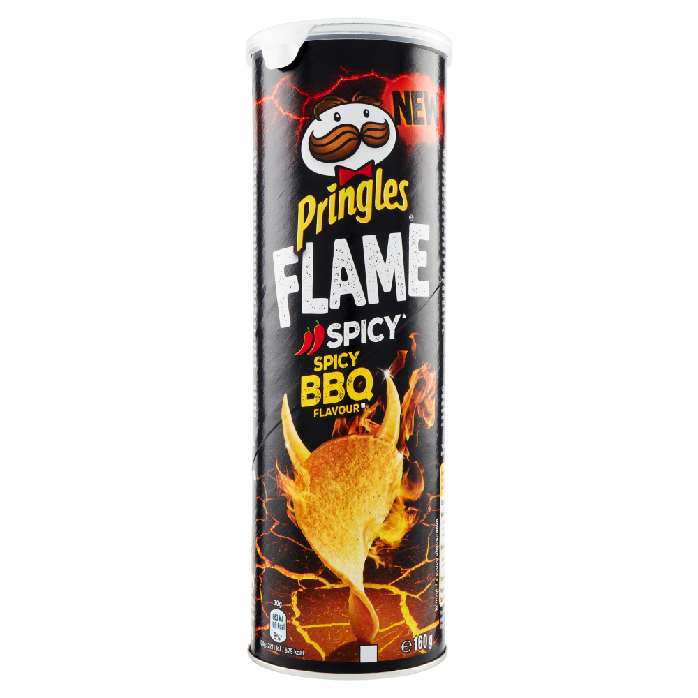 Pringles Flame – Καυτερά Πατατάκια Pringles Spicy BBQ (180gr)