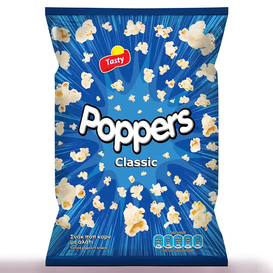 Tasty Snacks Poppers – Ποπ Κορν Κλασική Γεύση (75gr)