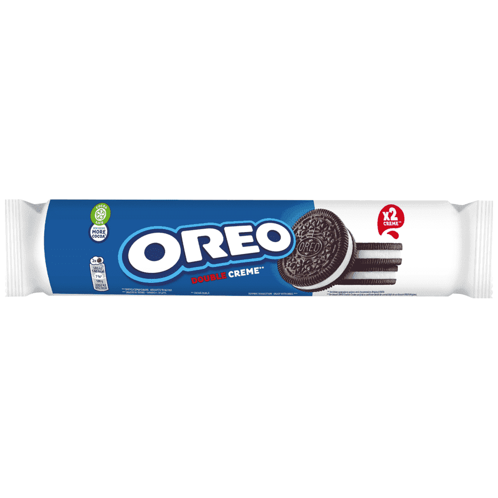 OREO Μπισκότα Κακάο Με Γέμιση Διπλή Κρέμα Βανίλιας (185gr)
