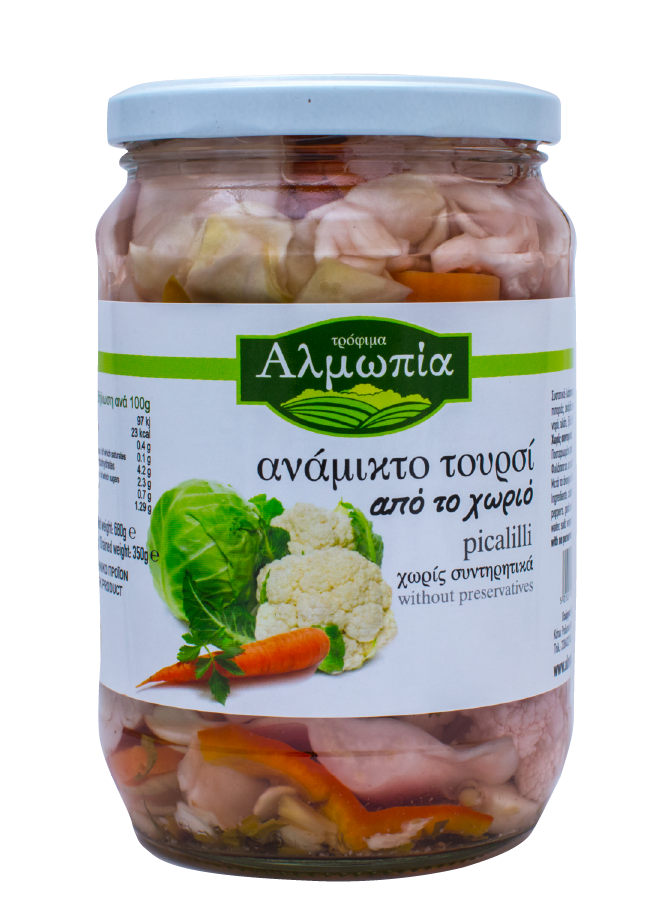 Αλμωπία Ανάμικτο τουρσί από το χωριό (680gr)