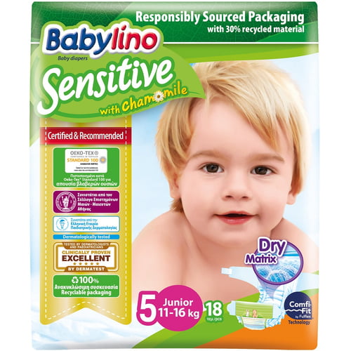 BABYLINO SENSITIVE Nursery Pan No. 5 11-16 Kg 18mAh