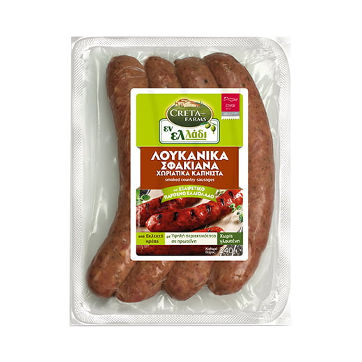 Creta Farms Εν Ελλάδι Λουκάνικο Χωριάτικο Σφακιανό με ελαιόλαδο (340gr)