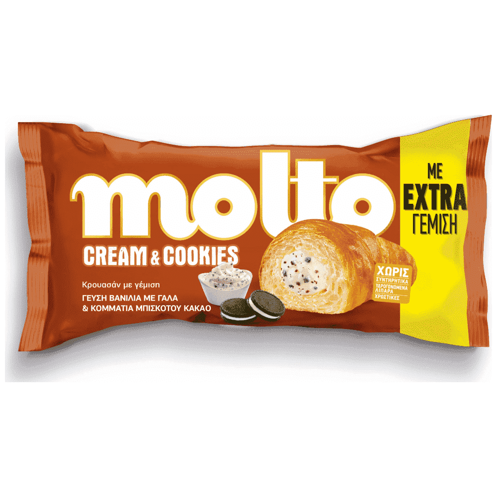 Molto Κρουασάν Βανίλια Cream & Cookies (98gr)