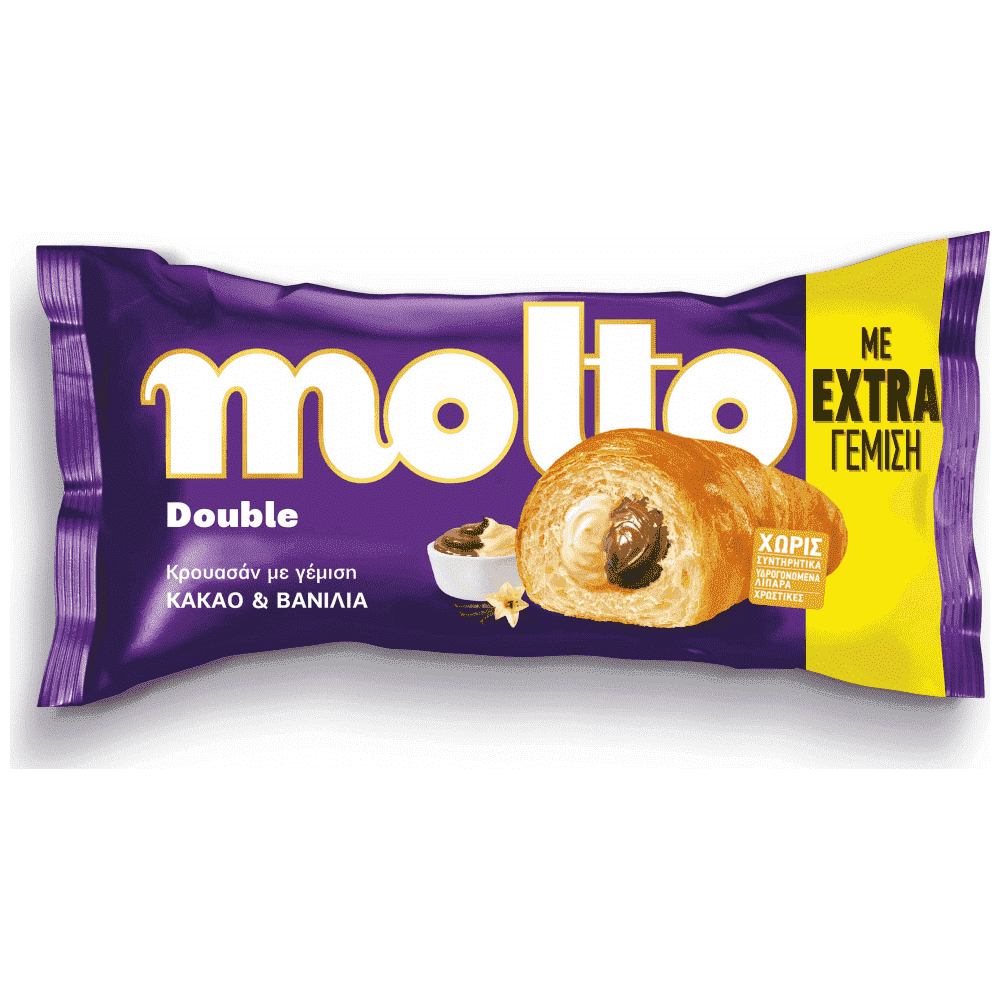 Molto Κρουασάν Double Κακάο Βανίλια (98gr)