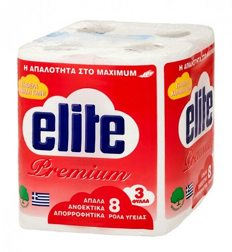 Elite Premium Χαρτί Υγείας 3Φύλλων (8τεμ.)