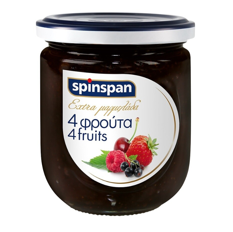Spin Span Μαρμελάδα 4 φρούτα (380gr)