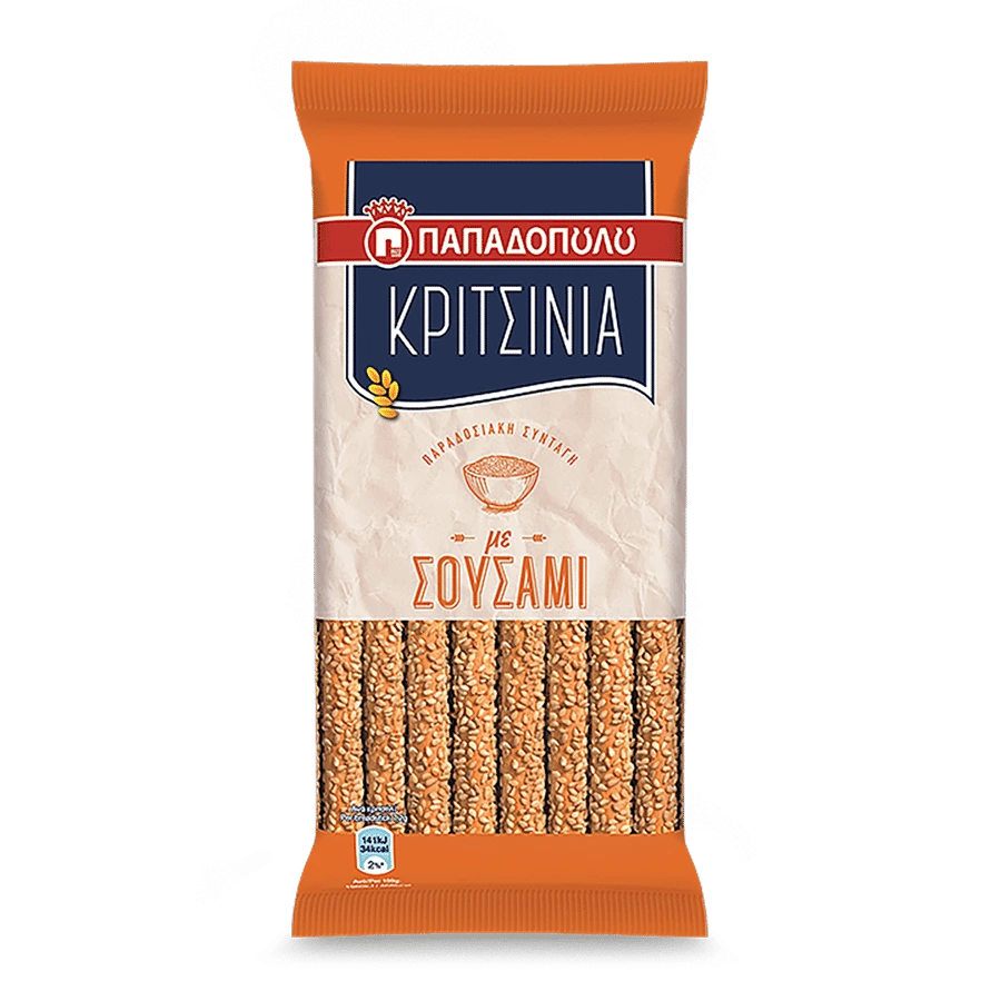 Παπαδοπούλου Κριτσίνια με σουσάμι (130gr)