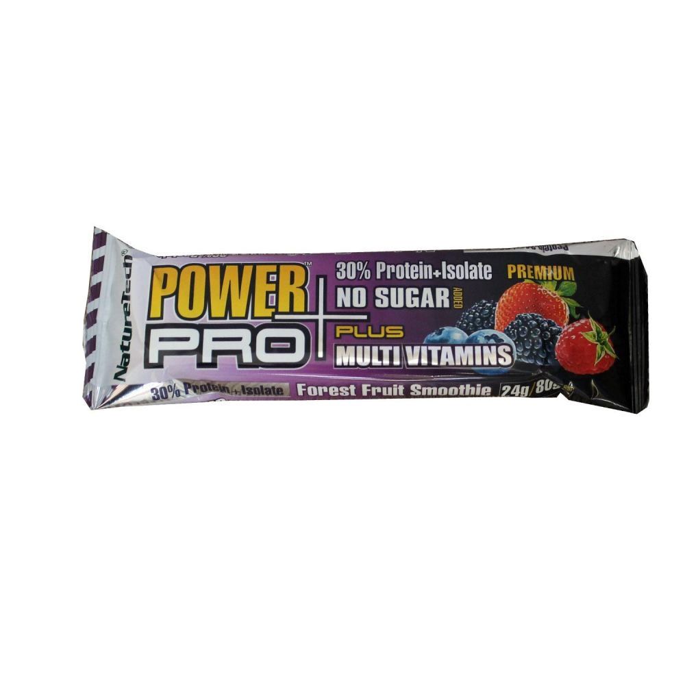 NatureTech Power Pro Plus Multi Vitamins Μπάρα με 30% Πρωτεΐνη & Γεύση Forest Fruit Smoothie (80gr)