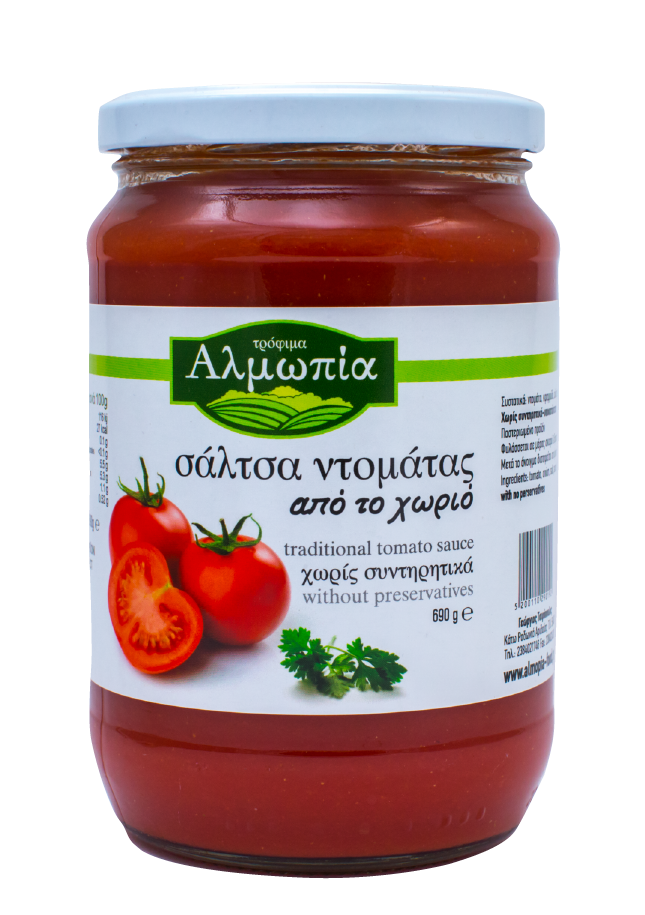 Αλμωπία Σάλτσα ντομάτας από το χωριό (690gr)