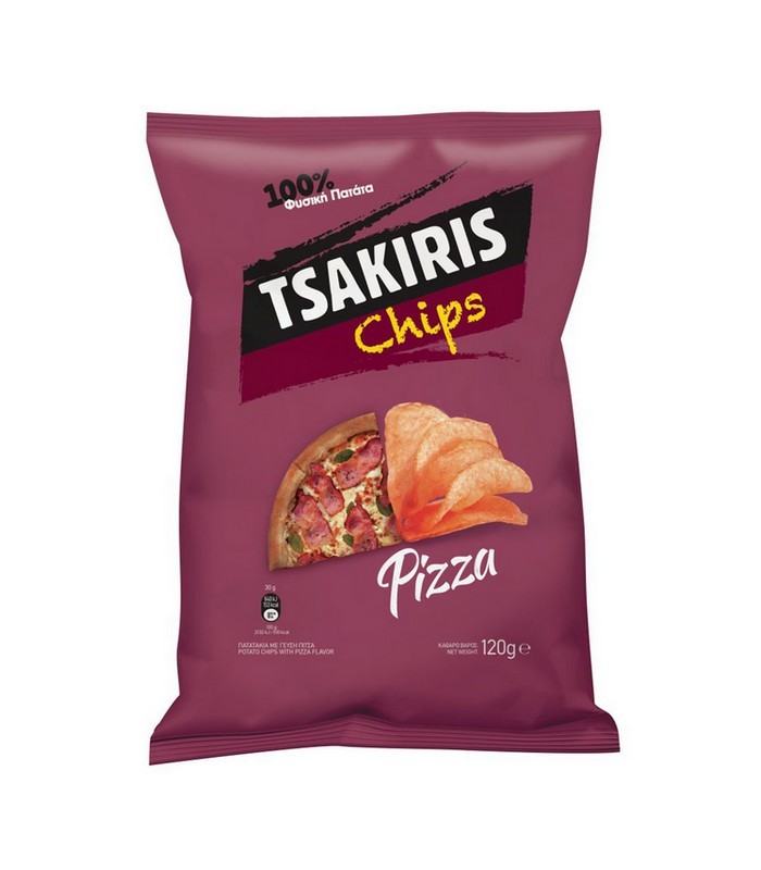 Tsakiris Τσιπς με Γεύση Πίτσα  (120g)