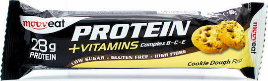 Mooveat Protein +Vitamins Μπάρα με 28gr Πρωτεΐνης & Γεύση Cookie Dough (80gr)