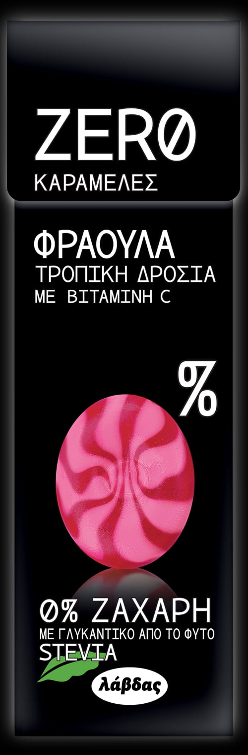 Λάβδας Καραμέλες με Γεύση Φράουλα Χωρίς Ζάχαρη (32gr)