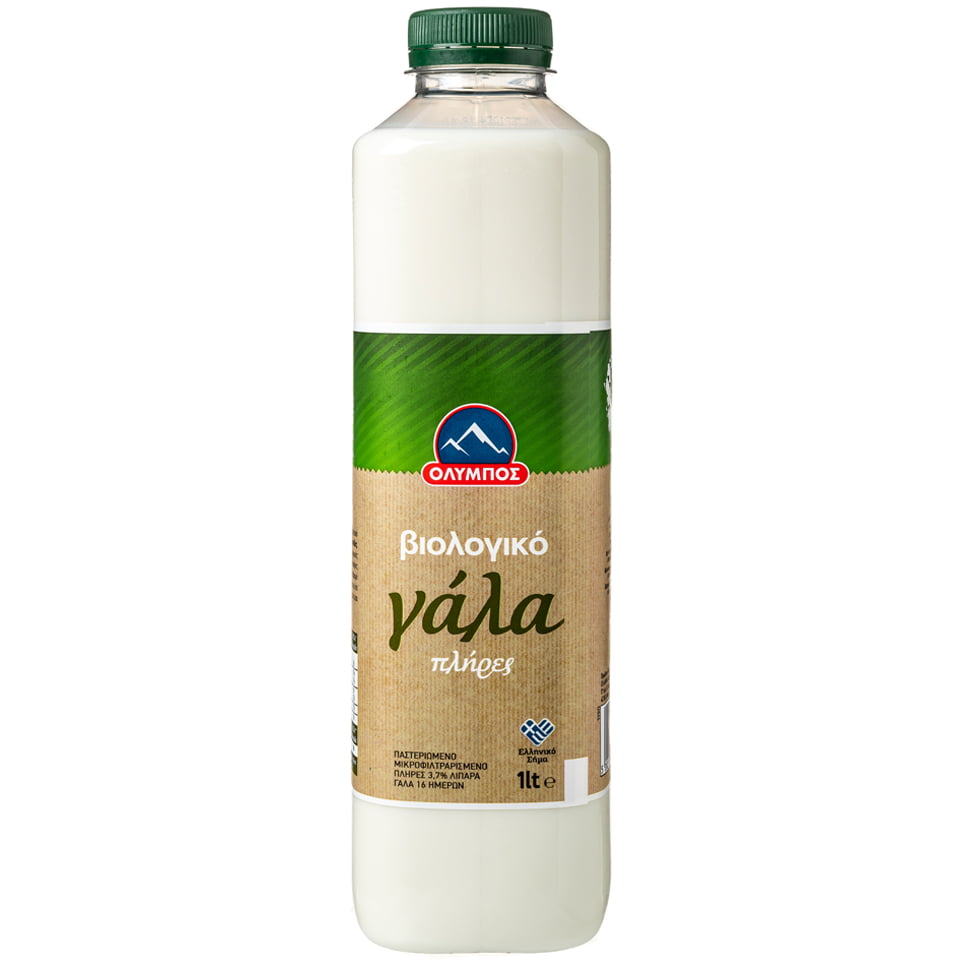 Organic Milk High-Pasterization Olive 3.7% Fatty 1 lt (Recording)