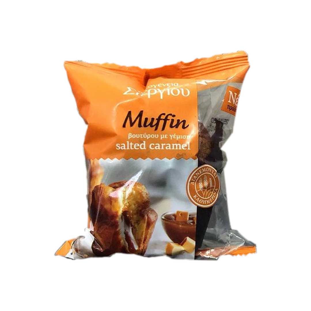 Muffin with salted caramel