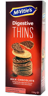 McVitie’s Digestive Thins Μπισκότα με Σοκολάτα Γάλακτος  (150gr)
