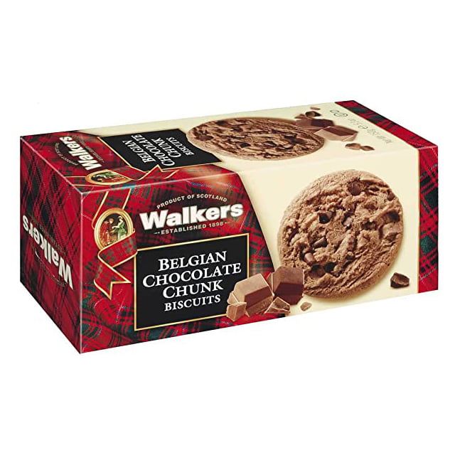 WALKERS BELGIAN CHOCOLATE CHUNK BISCUITS 150g
