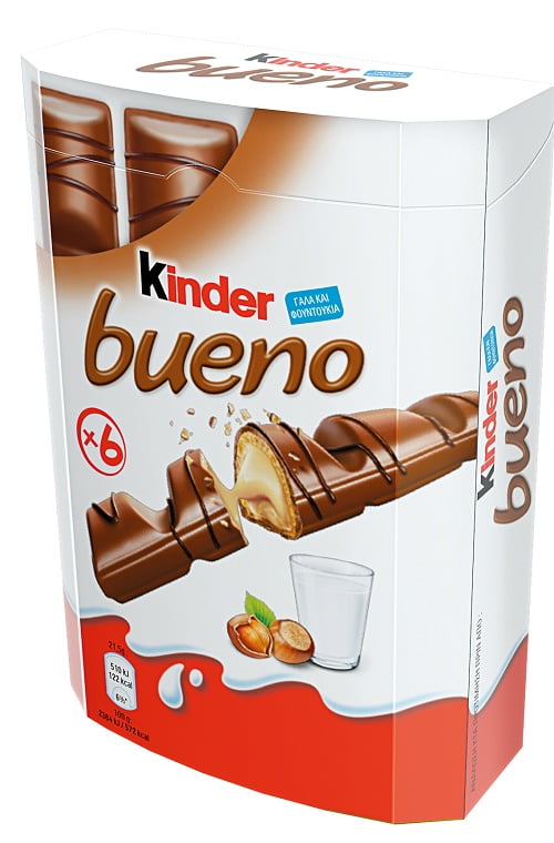 Ferrero Kinder Bueno Σοκολάτα Γάλακτος 6τμχ (21.5gr)