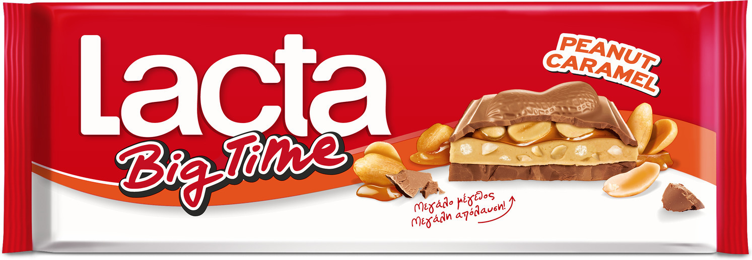 Lacta Big Time Σοκολάτα Γάλακτος Peanut Caramel (276gr)