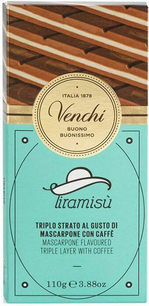 Venchi Σοκολάτα Γάλακτος Tiramisu Χωρίς Γλουτένη (110g)