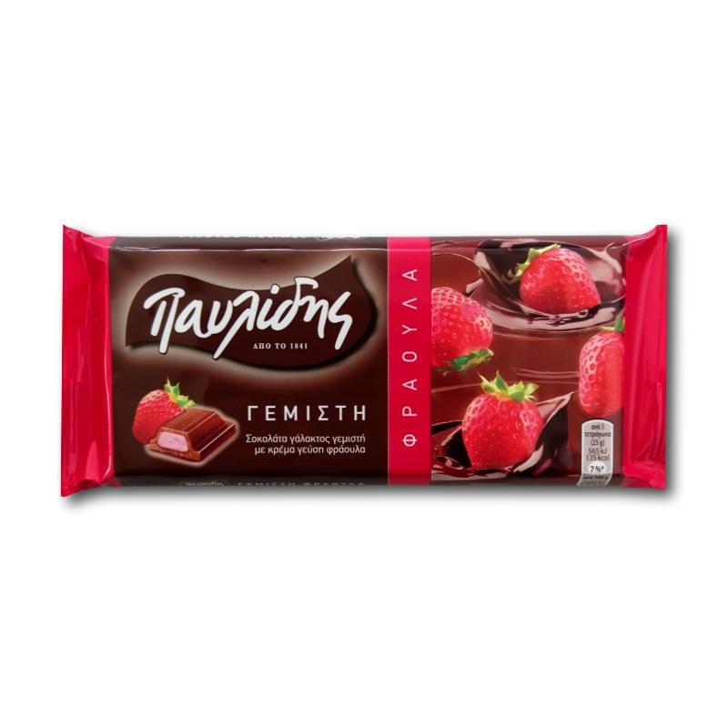 Παυλίδης Σοκολάτα Γάλακτος με Φράουλα (100gr)