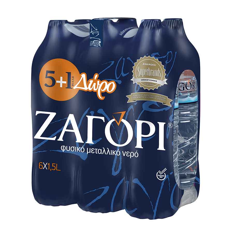 Ζαγόρι Φυσικό Μεταλλικό Νερό (5×1,5lt +1 Δώρο)