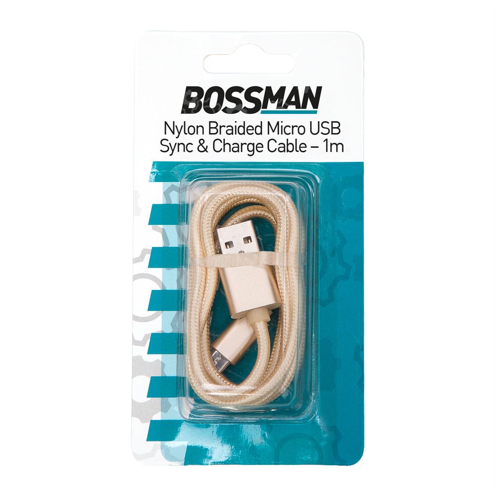 Bossman Nylon Braided Charging Cable