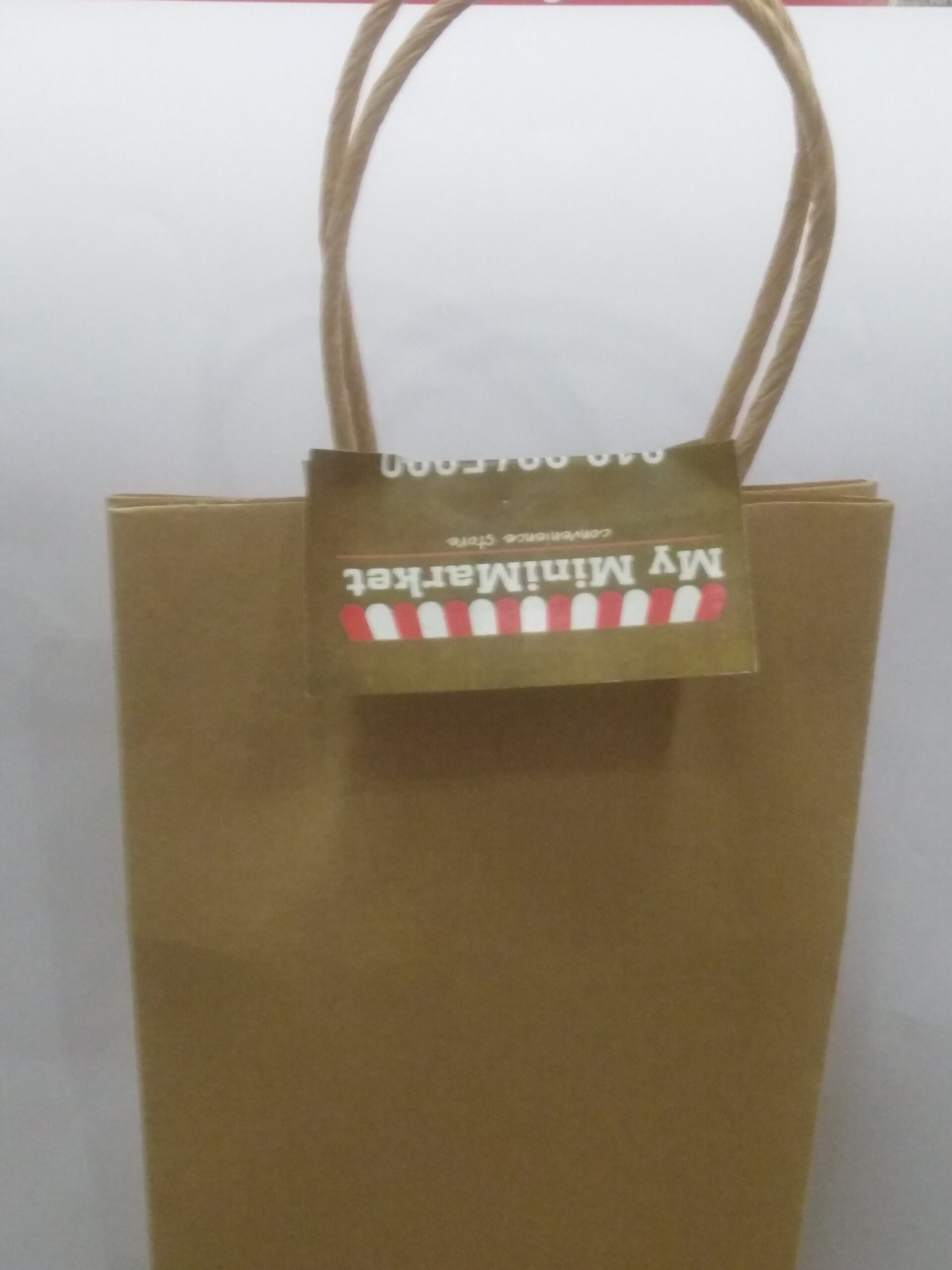 The gift bag for a drink