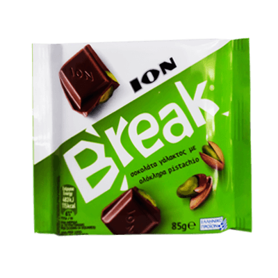 ION BREAK Γάλακτος με Ολοκληρα pistachio (85gr)