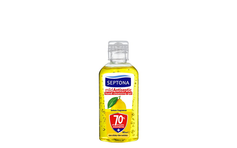 Septona antiseptic hand gel with lemon perfume 80ml