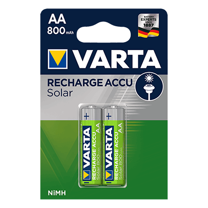 Varta Solar AA 800mAh Recharge Battery (2 Pieces)
