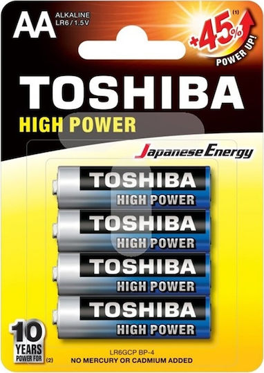 Toshiba High Power Αλκαλικές Μπαταρίες AA 1.5V (4τμχ)