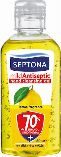 Septona Αντισηπτικό Gel Καθαρισμού Χεριών 70% Λεμόνι (80ml)