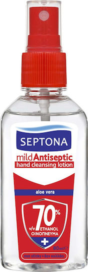 Septona Lotion Καθαρισμού Χεριών με Αλόη Spray (80ml)