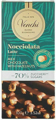Venchi Nocciolata Latte Σοκολάτα Γάλακτος Φουντούκι Χωρίς Γλουτένη (100g)