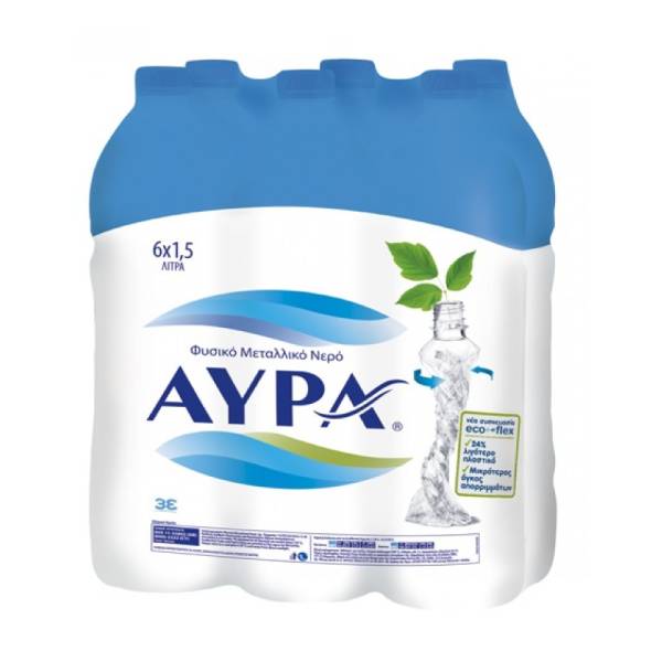 ΑΥΡΑ Φυσικό Μεταλλικό Νερό (6×1,5lt)