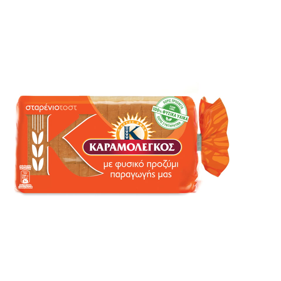 Καραμολέγκος Ψωμί Τοστ Μίνι Σταρένιο Σε Φέτες (340gr)