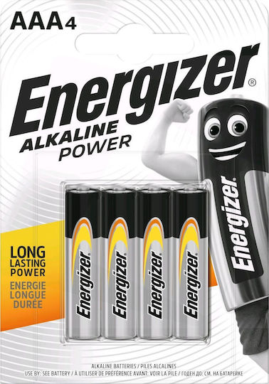 Energizer Power Αλκαλικές Μπαταρίες AAA 1.5V (4τμχ)