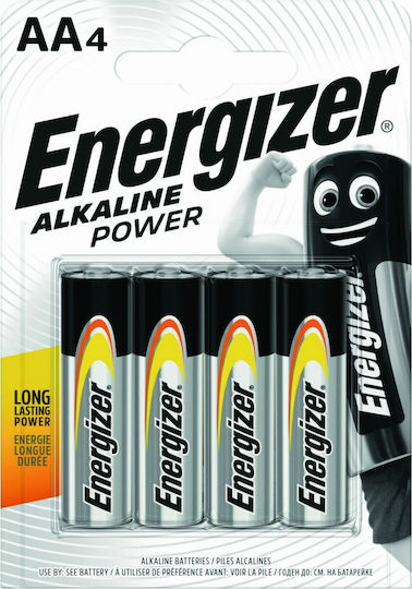 Energizer Power Αλκαλικές Μπαταρίες AA 1.5V (4τμχ)