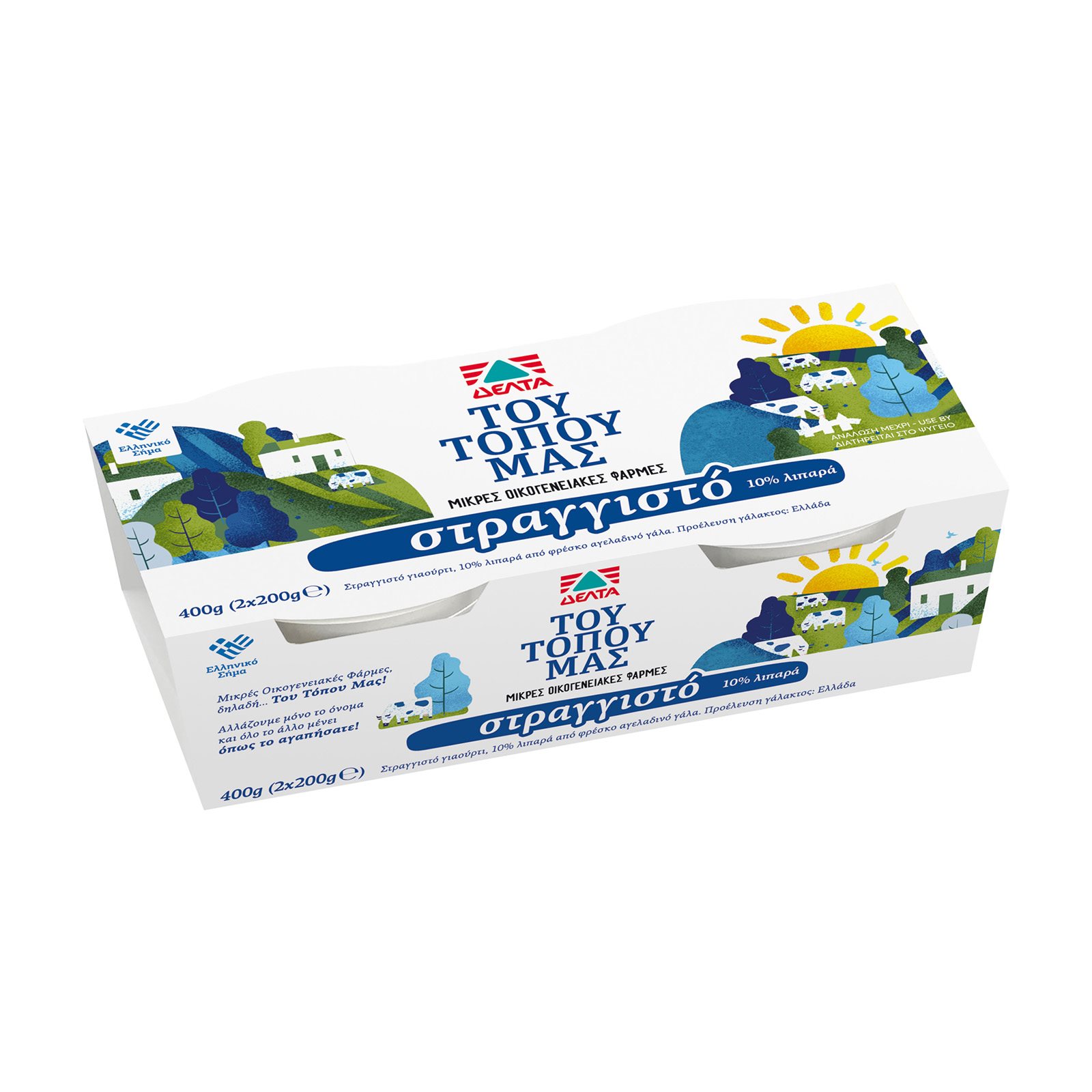 Δέλτα Του Τόπου Μας Γιαούρτι Στραγγιστό 10% (2x200gr)