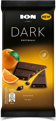 Iον Dark Σοκολάτα με Πορτοκάλι (90gr)