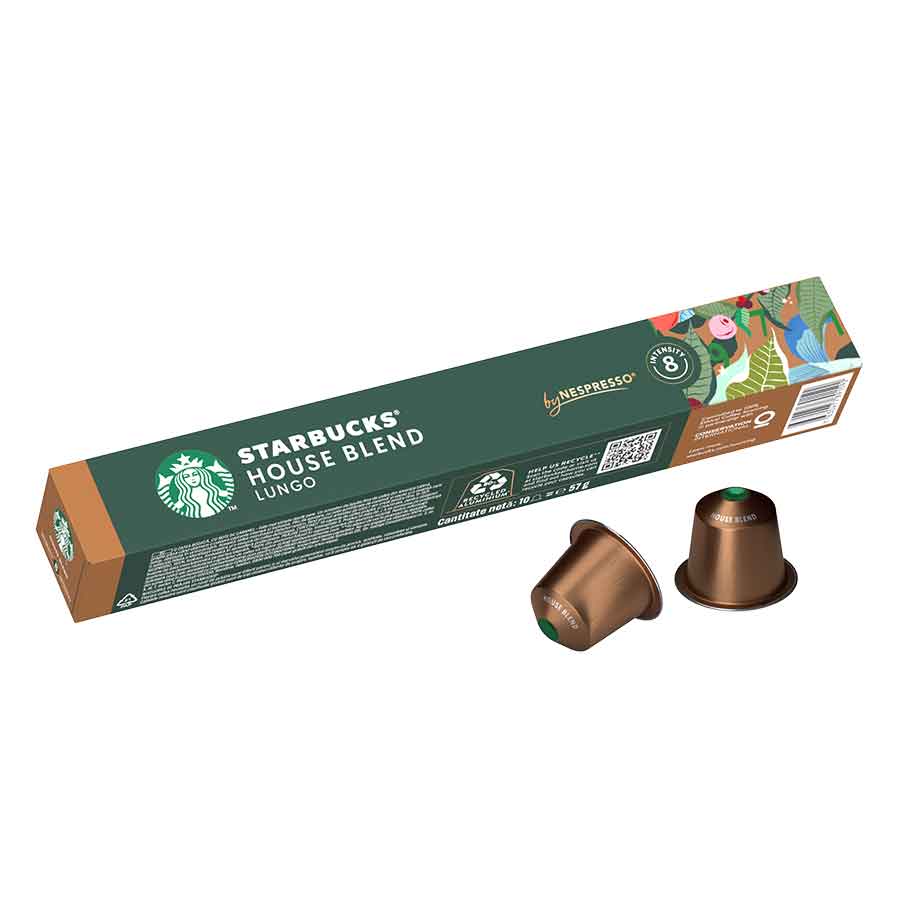 Starbucks Καφές Espresso Lungo House Blend Σε Κάψουλες (10τεμ.)