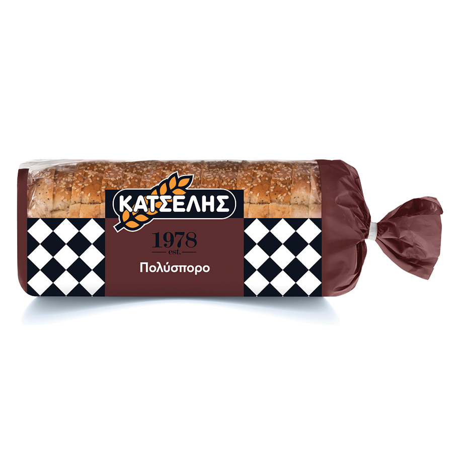 Κατσέλης Ψωμί Το Παραδοσιακό Πολύσπορο Κανονικές Φέτες (500gr)