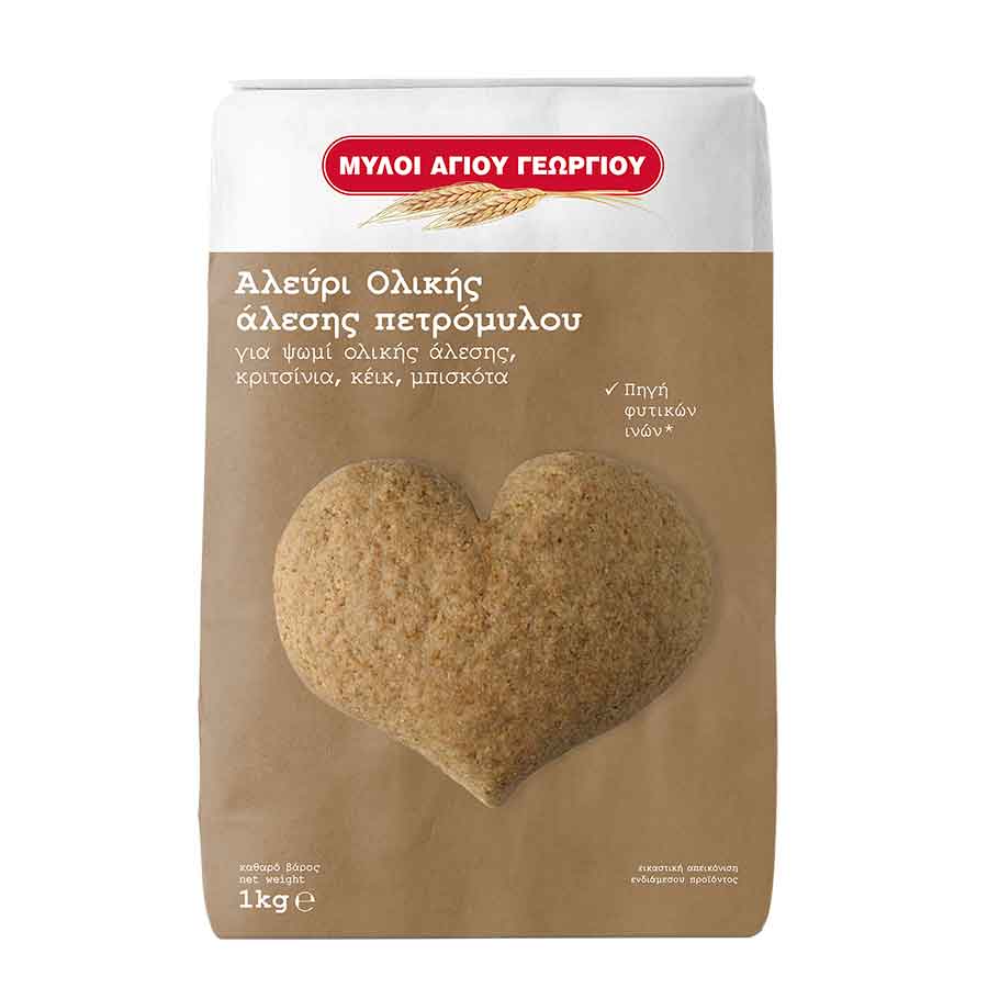 Μύλοι Αγίου Γεωργίου Αλεύρι Ολικής Άλεσης (1kg)
