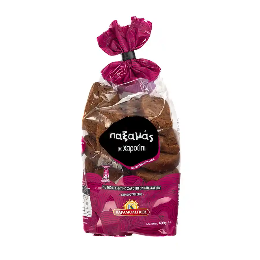 Καραμολέγκος Παξαμάς Με Χαρούπι (400gr)
