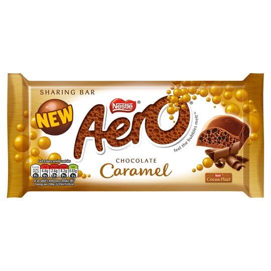 Aero Nestle Chocolate Caramel Sharing Bar 100G