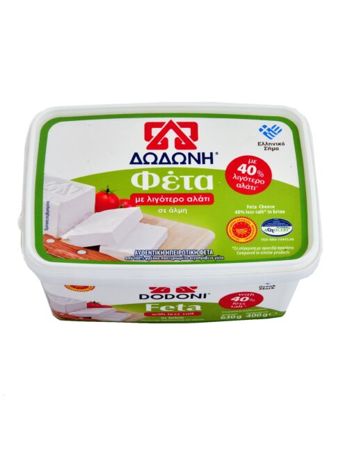 Δωδώνη Φέτα σε Άλμη 40% Λιγότερο Αλάτι (400gr)