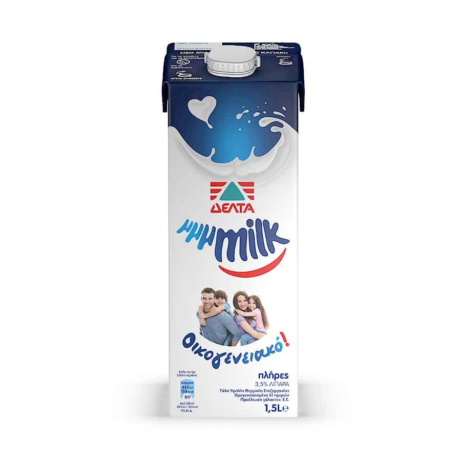 Δέλτα Μμμmilk Οικογενειακό Γάλα Πλήρες 3,5% Λιπαρά (1,5lt)
